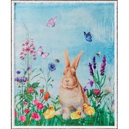 Spring Bunny Novelty Sherpa Throw, , large
