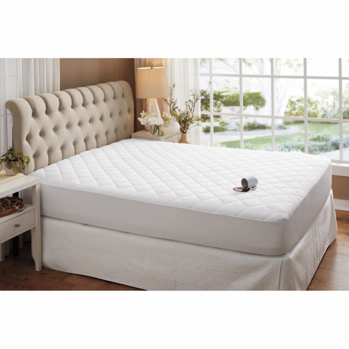 Sleep Connection Quilted Waterproof Mattress Pad, , large