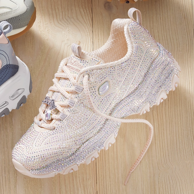Skechers D'Lites Rhinestone Lace-Up, , large