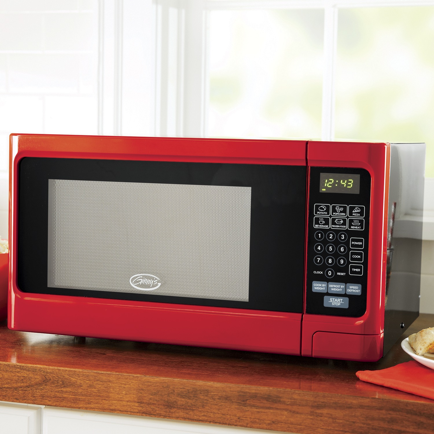 Ginnys Brand Red Metallic Microwave Ginnys Brand Red Metallic Microwave