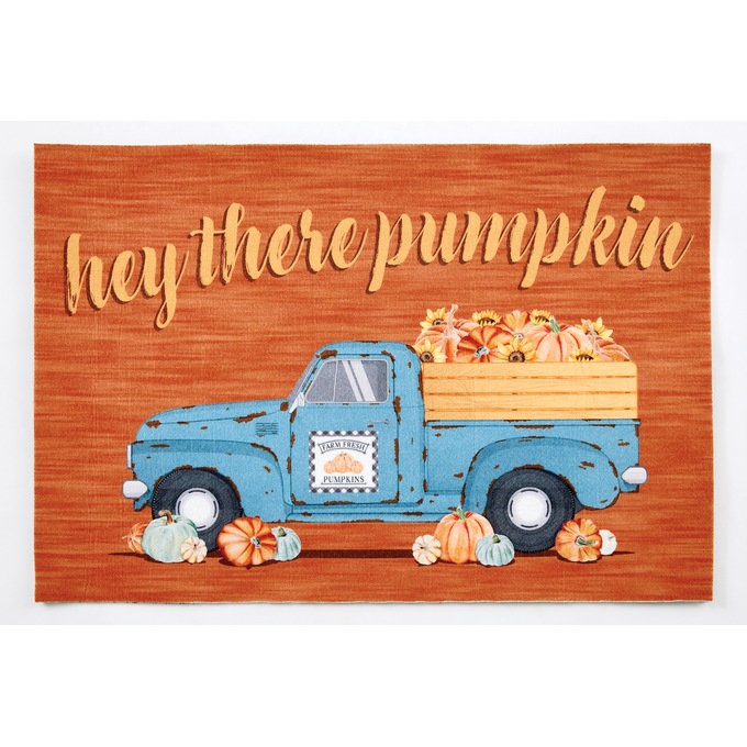 Pumpkin Truck Mat - 19 1/2" X 29 1/2", , large