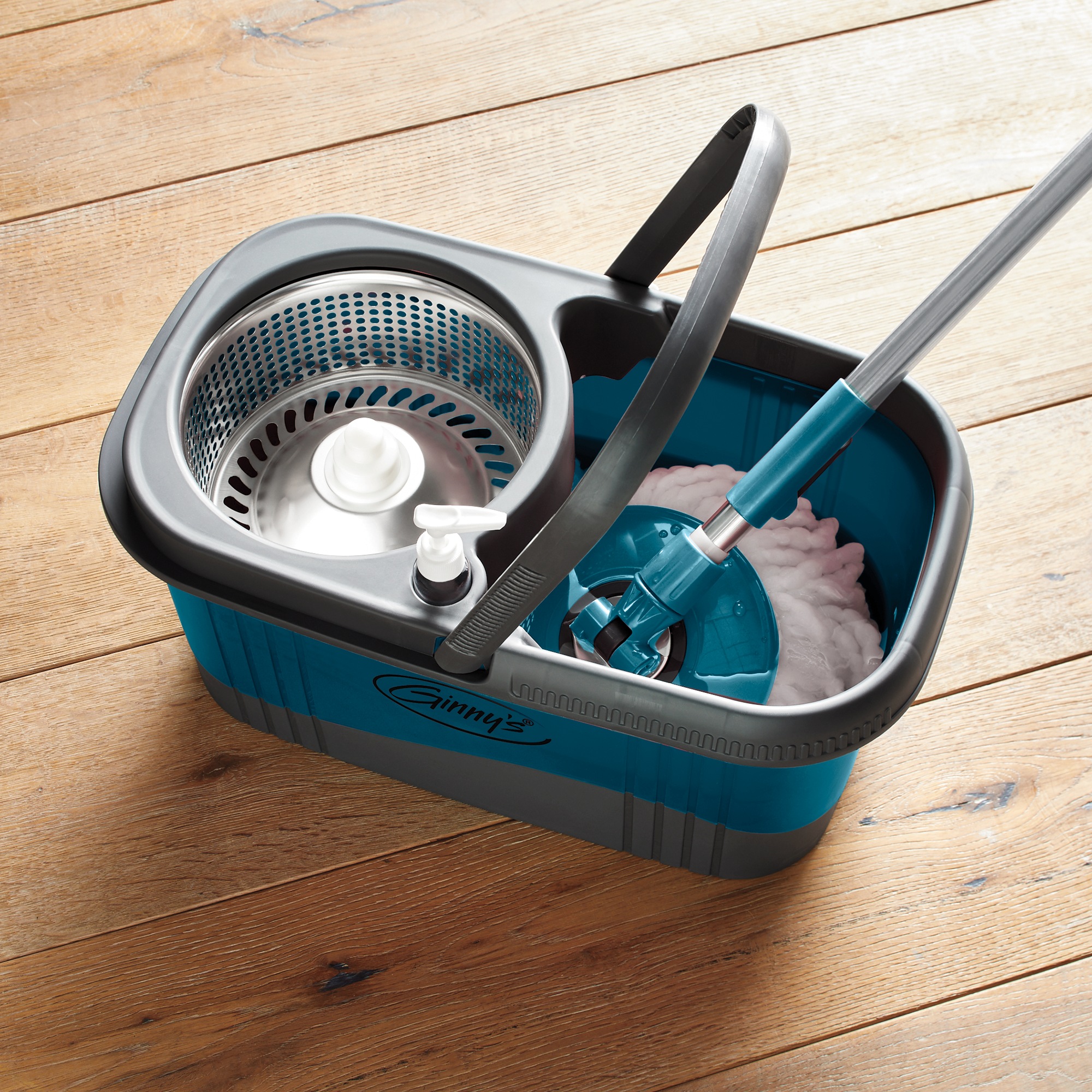 Ginny&rsquo;s Personalized Rotating Spin Mop, Island Blue, large