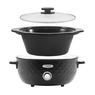 Elite Gourmet 6-Quart Diamond Pattern Slow Cooker, Black, large