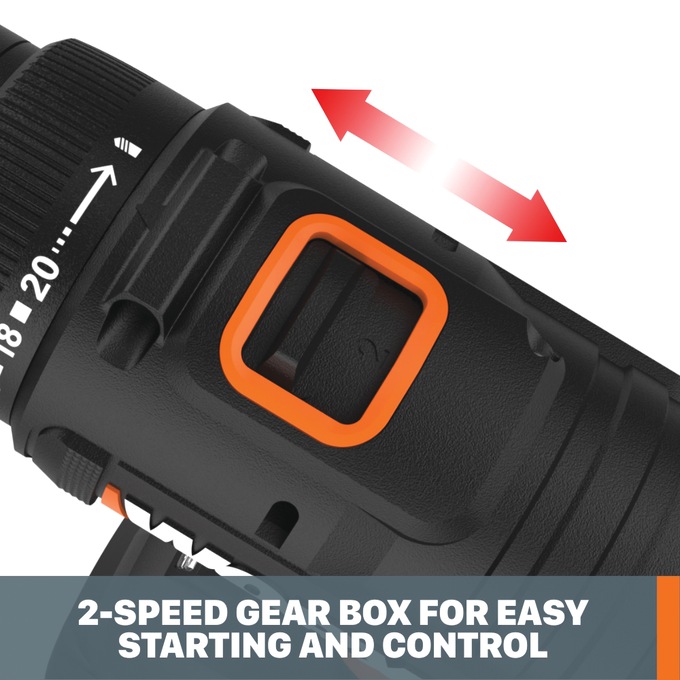 Worx 20-Volt 3/8" Drill/Driver, , large