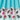 Sweetheart Neck Lounger, Aqua Cats, swatch
