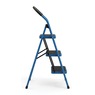 3-Step Folding Ladder, Blue, large