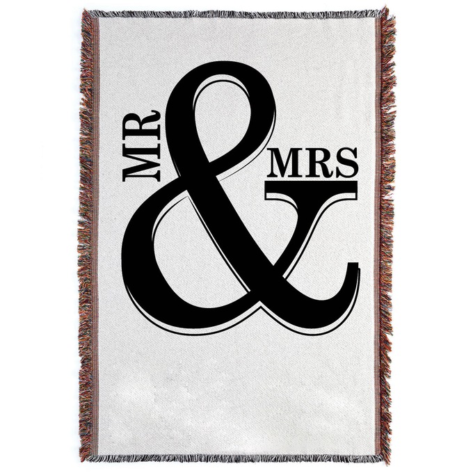 Personalized Mr. and Mrs. Throw, , large