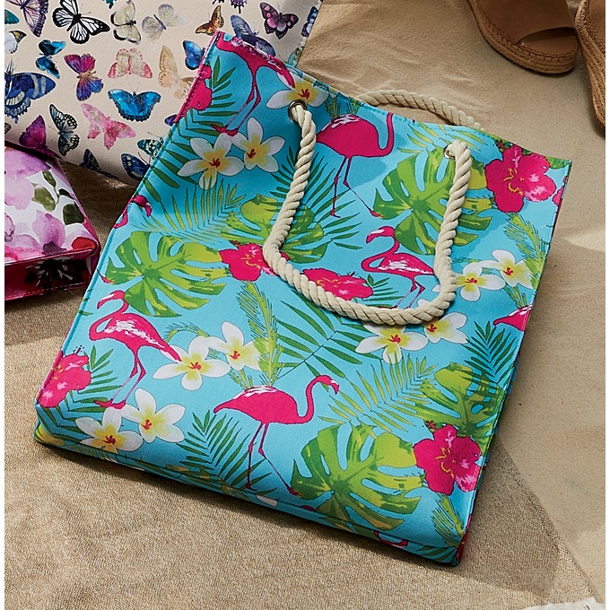 Spring Printed Tote, , large