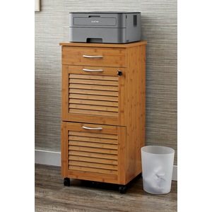 Bamboo-Style Locking Cabinet, , large