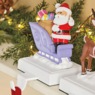 Set of 2 Santa And Rudolph Stocking Hanger, , large
