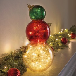 Lit Triple Ornament Stack, , large