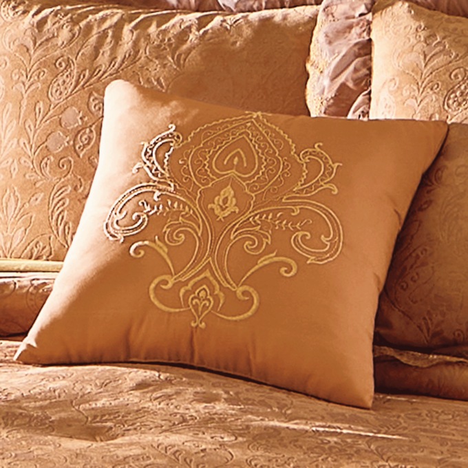 Embossed Medallion Accent Pillow, , large