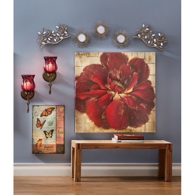 Red Flower Burst Canvas, , large