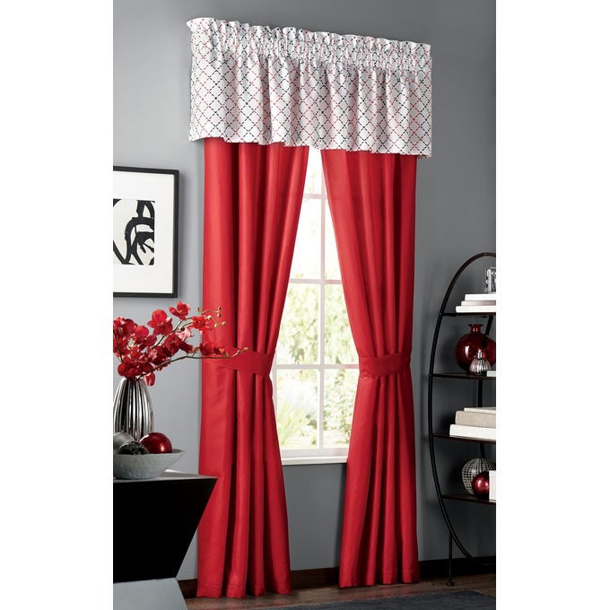 Melina Panel Pair, Red, large
