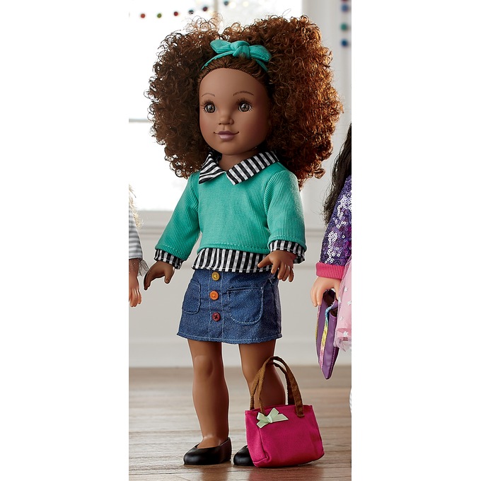18" Style Girls Dolls with Outfits, , large