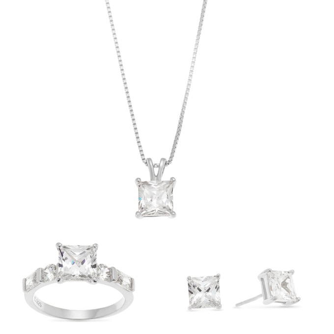 Cubic Zirconia Jewelry Set, , large