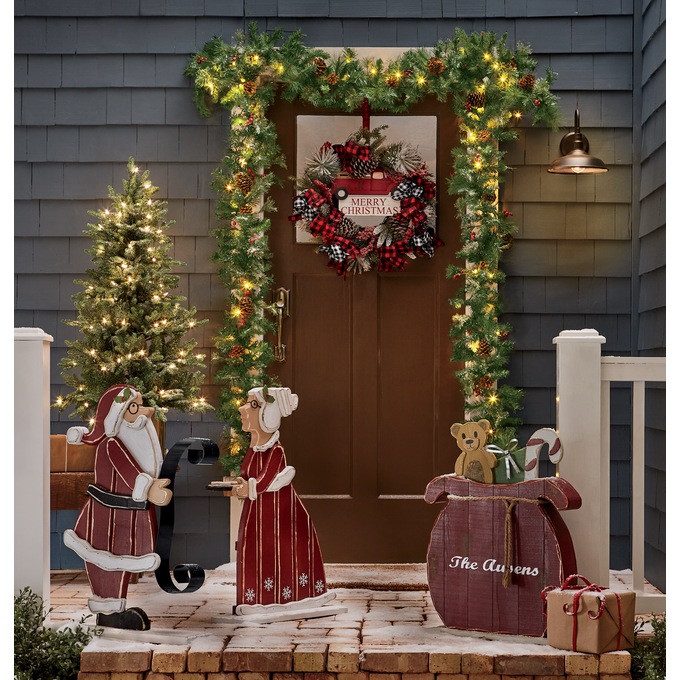 Buy Both Chunky Wood Santa and Mrs. Claus Cutouts and Save, , large