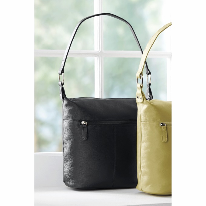 Zip-Top Hobo, Black, large