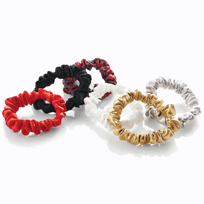 6-Pack Skinny Hair Scrunchies, , large