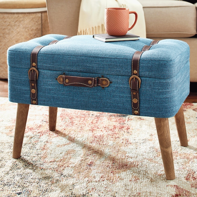 Set of 2 Suitcase Ottomans, , large