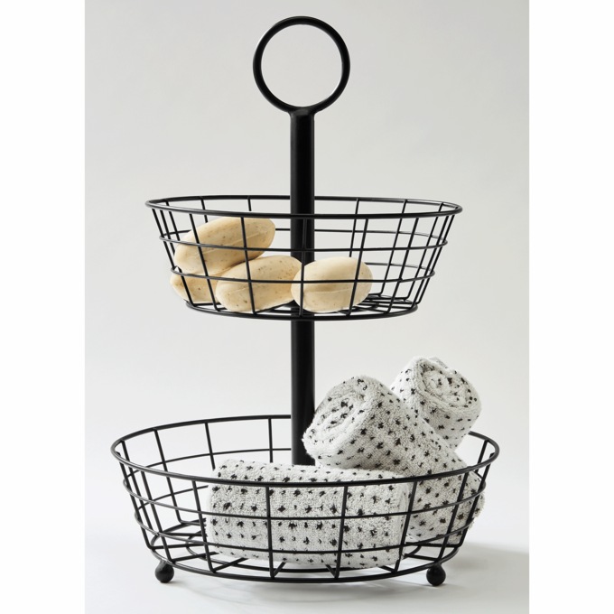 2-Tiered Basket Stand, , large