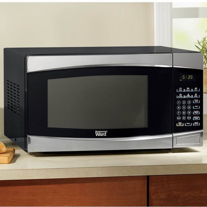 Montgomery Ward Countertop Essential 1 4 Cu Ft Stainless Steel Microwave Oven Ginny S