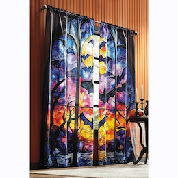 Stained Glass Bats Panel Pair, , large