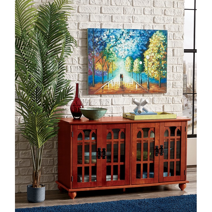 Arched Mission-Style TV Stand, , large