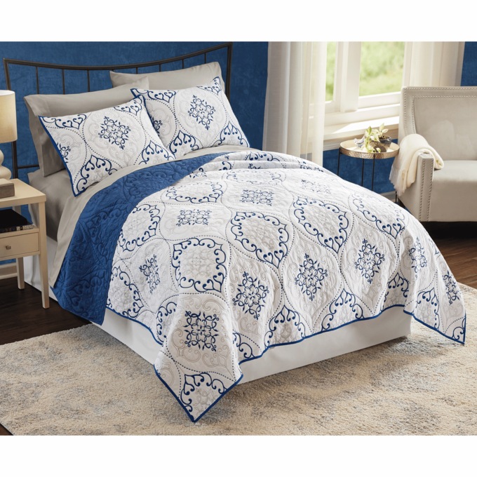 Chambers Embroidered 3-pc. Quilt Set, , large