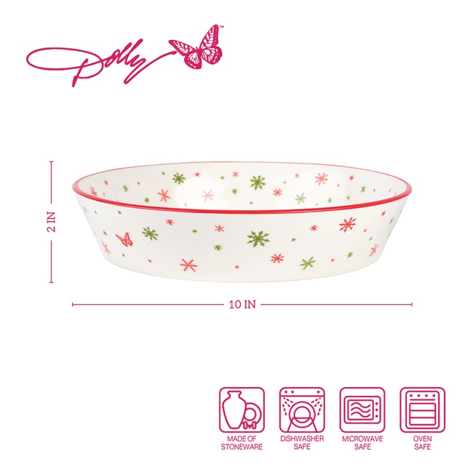 Dolly Parton Holiday Toile 10-Inch Pie Plate, , large