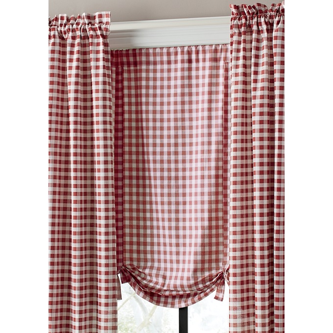 Gingham Check Tie Shade, , large