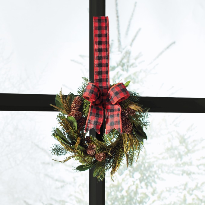Hanging Mini Christmas Wreath, , large