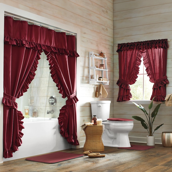 Serene 11-Piece Bath Set, Merlot, large