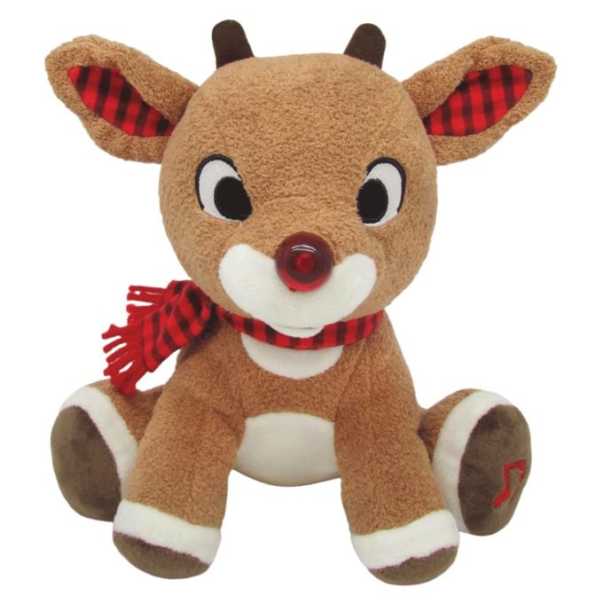 Plush Rudolph with Music & Lights, , large