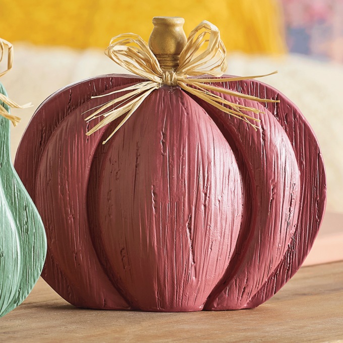 Carved-Look Pumpkin or Gourd, , large