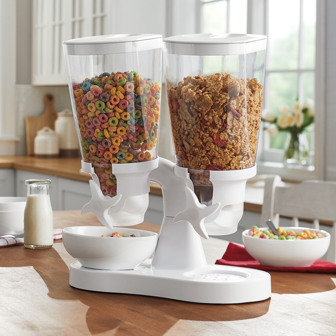 Home Basics Double Cereal Dispenser, , large