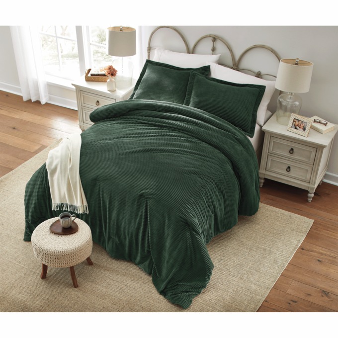 Color Connection Corduroy Down-Alternative Comforter Set, , large