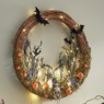 Lit Halloween Novelty Wreath, , large