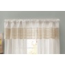 Crochet Trim Linen-Look Window Valance with Lace Detail, , large
