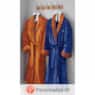 Faux-Sherpa Trim Unisex Robe, , large