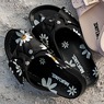 Muk Luks Luau Knotted Slide with Bow, Floral Pattern and Molded Footbed, , large