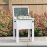Lift-Top Patio Cooler, White, large