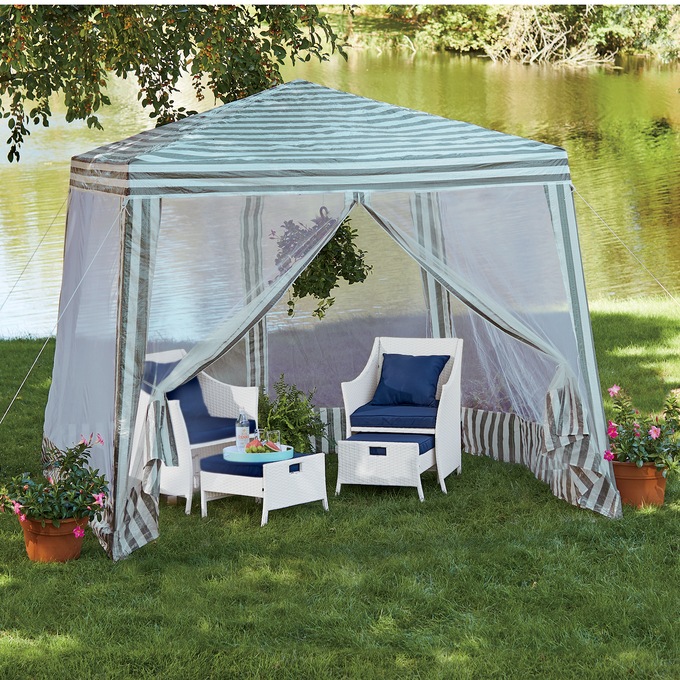 Temporary Gazebo with Netting, , large