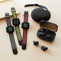 3-In-1 Combo Earbuds, Speaker and Smartwatch, , large