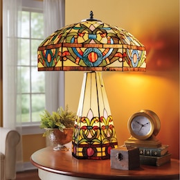 Stained Glass Marquette Table Lamp, , large