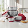 10-Piece Steel Bowl Set with Silicone Base, , large