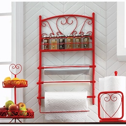 Heart Scroll Wall Spice Rack, , large