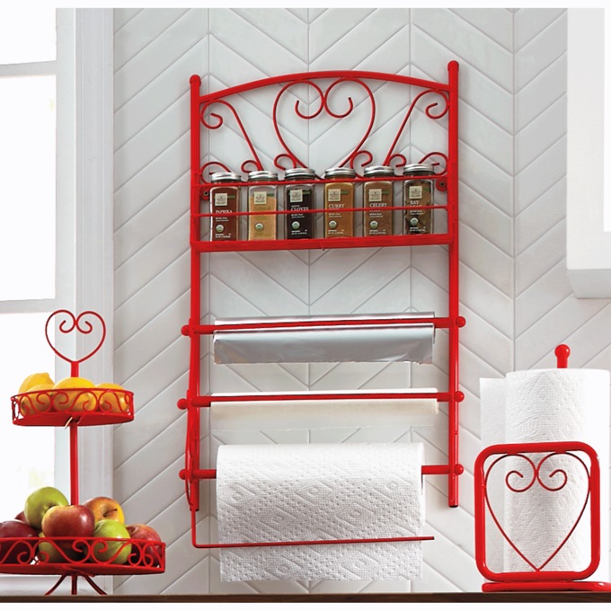 Heart Scroll Wall Spice Rack, , large