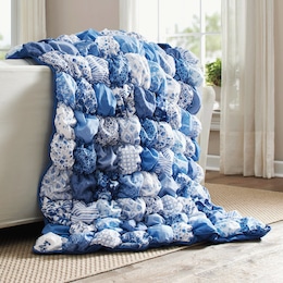 Chinoiserie Puff Throw, , large