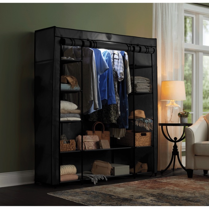 Storage Wardrobe with Lighting, , large